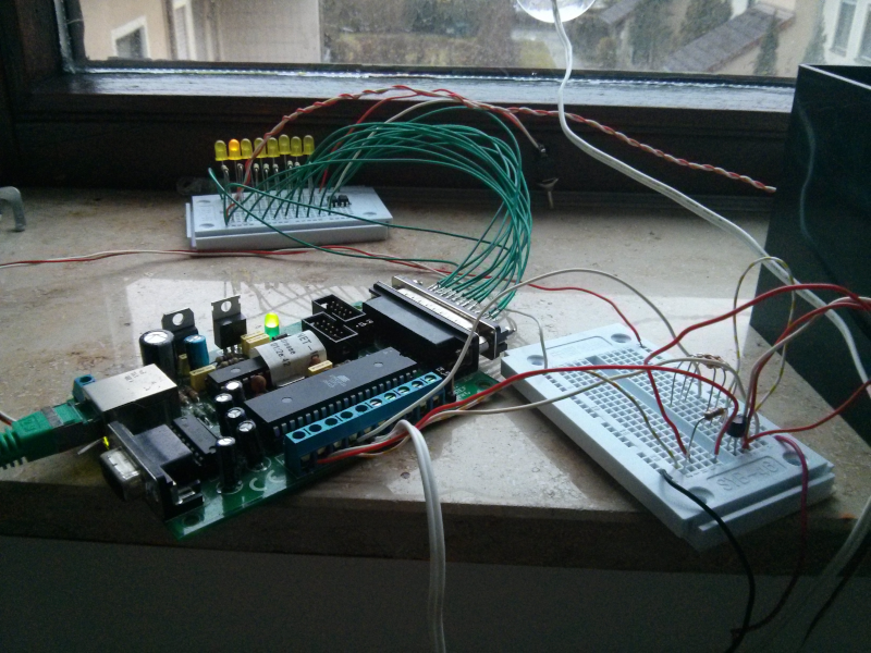 Microcontroller during development